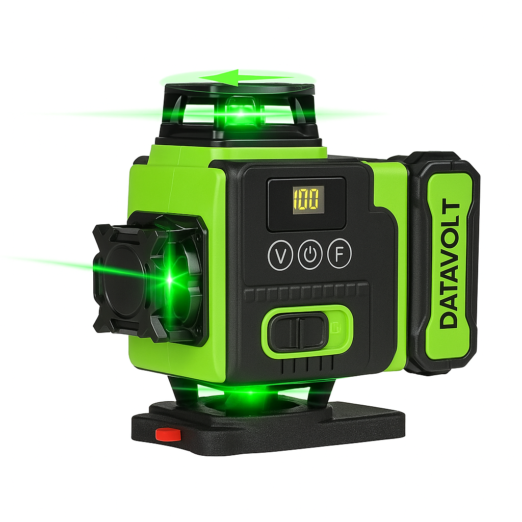 DataVolt 4D Kruislijnlaser – 16 Lijnen · 360° · 50 Meter Meetbereik
