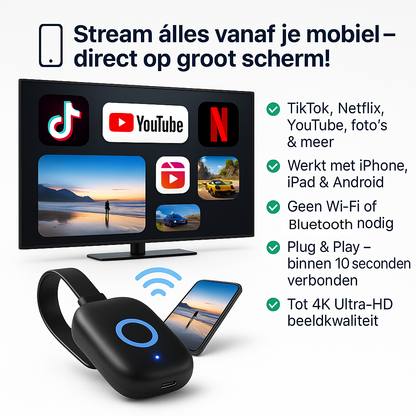 ScreenBeam – Zet je telefoon direct op het grote scherm